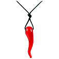 Fortuna - Red Horn-shaped Lucky Charm Pendant