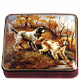 Setters - Oil on Leather Jewelry Box